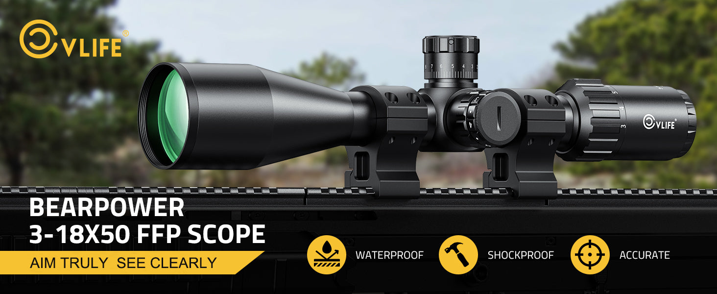 CVLIFE BearPower 3-18x50 FFP Scope