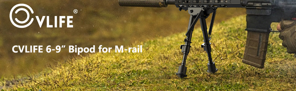 CVLIFE 6-9 Inches Rifle Bipod for Mlok Rail