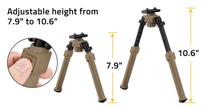 Mlok Bipod Adjustable Height