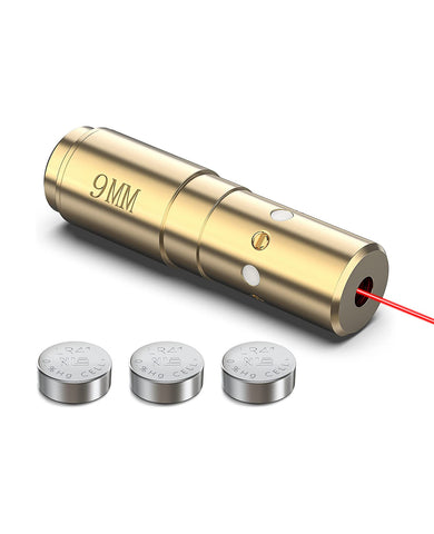 9mm Red Laser Bore Sighter with 3 pcs Batteries