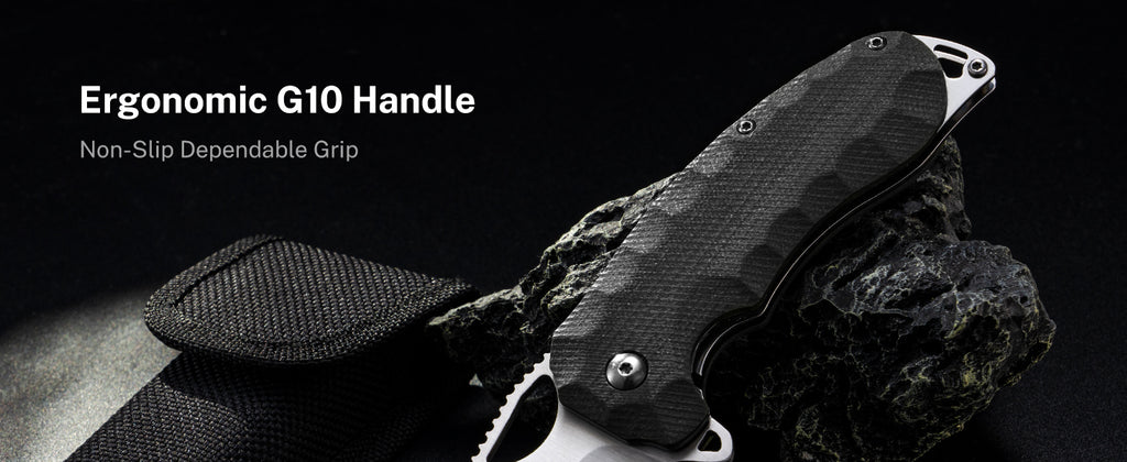 CVLIFE Pocket Knife with Ergonomic G10 Handle