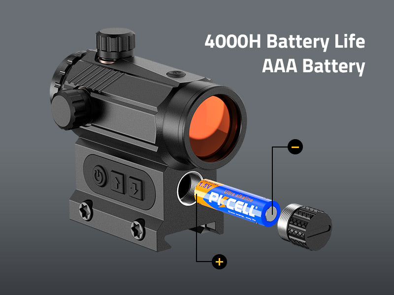 AAA Battery for Red Dot Sight with 3X Magnifier Combo