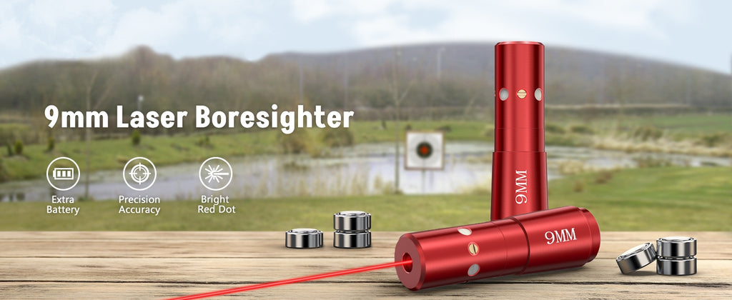Red Dot Boresighter with 2 Sets of Batteries Description