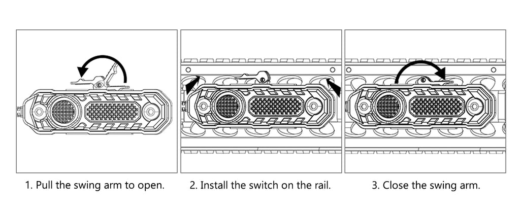 Tactical Flashlight for Picatinny Rail Mount