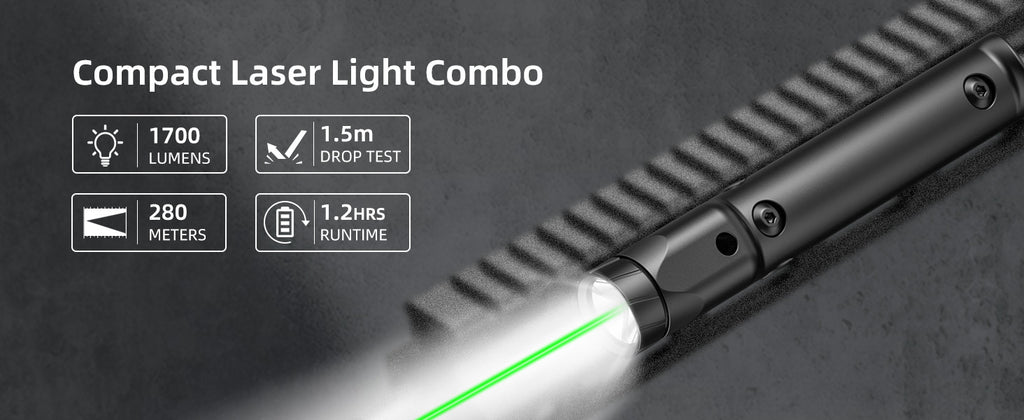 1700 Lumens Compact Green Laser Light Combo