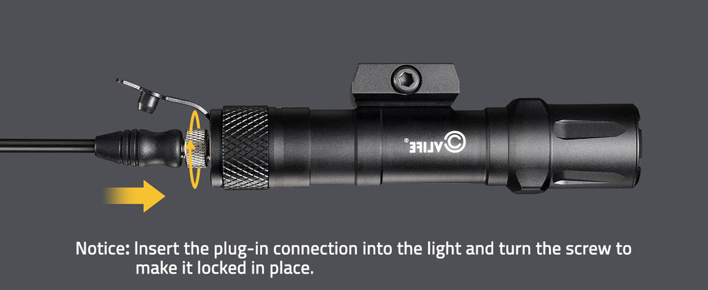 Tactical Flashlight Easy to Charge by Plug-in Connection