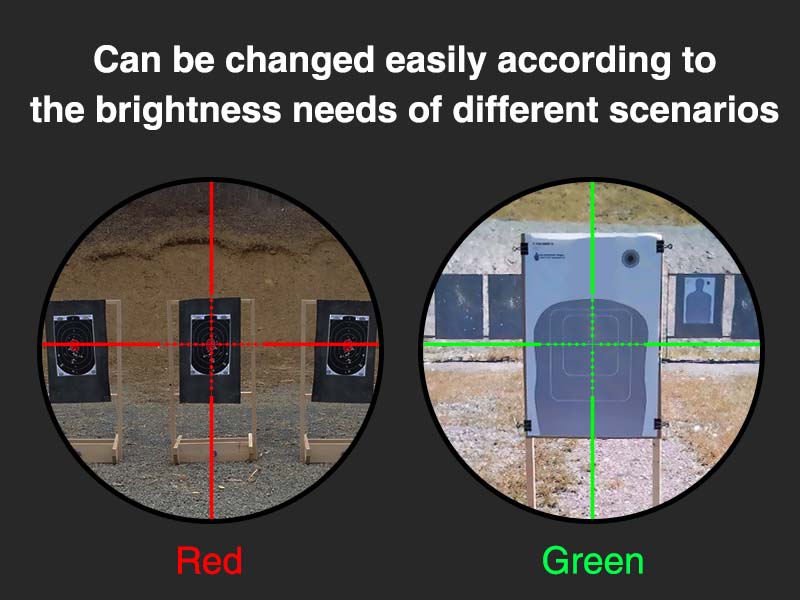 5 Levels of Red and Green Illumination Rifle Scope for Hunting