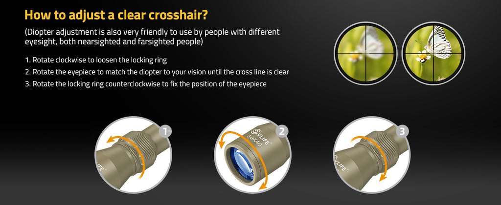 How to adjust rifle scope clear crosshair?