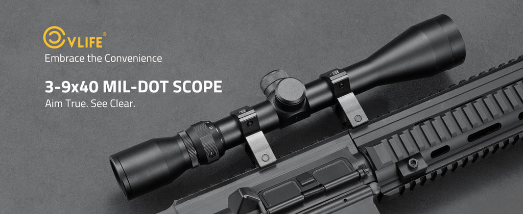 3-9x40 Mil-dot Reticle Optics Rifle Scope