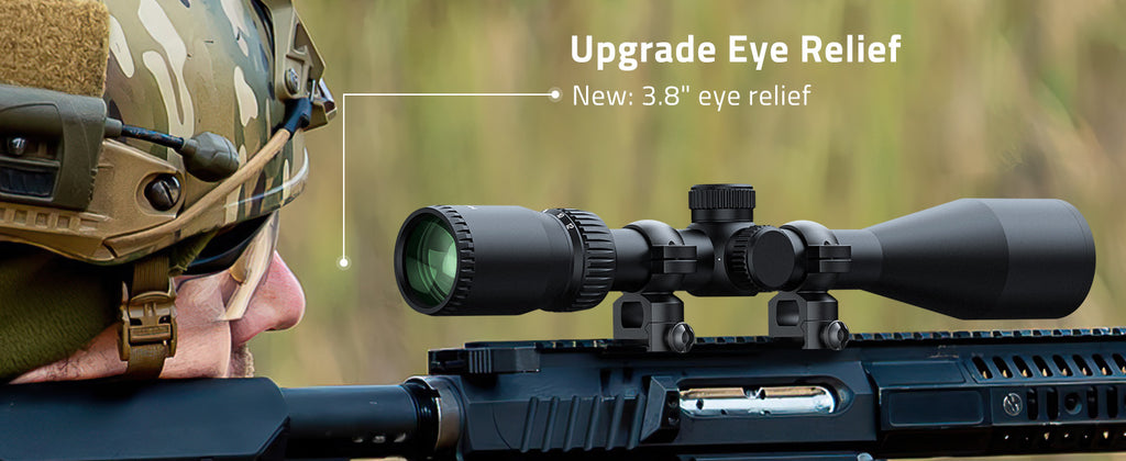 Upgraded 3.8" Eye Relief Rifle Scope