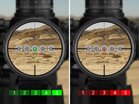 5 Levels of Red Green Illuminated Crossbow Scope