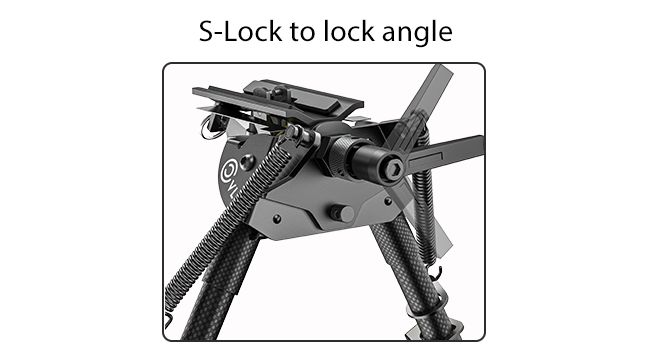 Rifle bipod with S lock