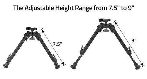 Picatinny Bipod with Adjustable Height