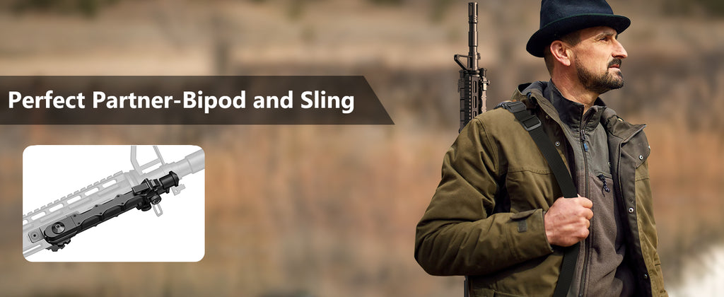 Perfect Partner Rifle Bipod with 2 Point Sling for Hunting