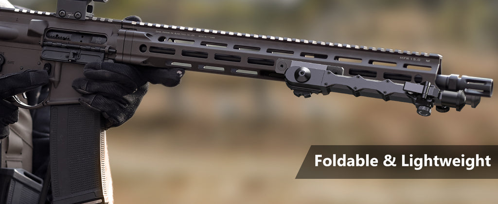 Lightweight & Foldable Rifle Bipod for Shooting