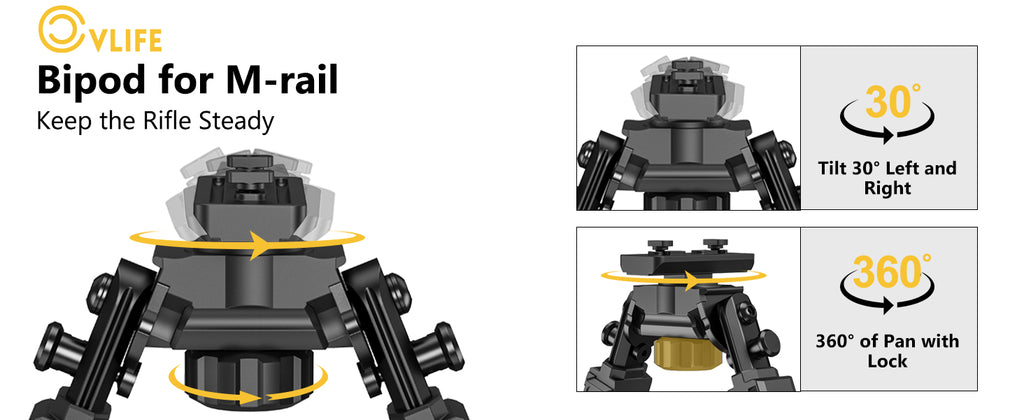 Rifle Bipod for M-Rail Only