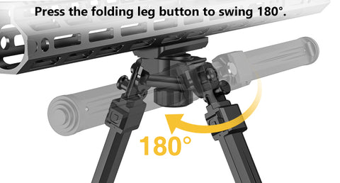 Rifle Bipod Support 360 Degree Swivel