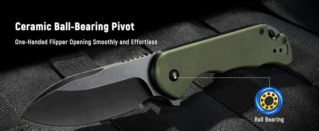 Tactical Pocket Knife with Flipper Open Feature
