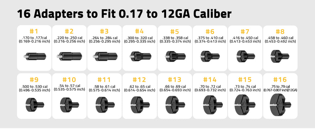 Scope Leveling Kit with 16 Adapters for 0.17-12GA Caliber