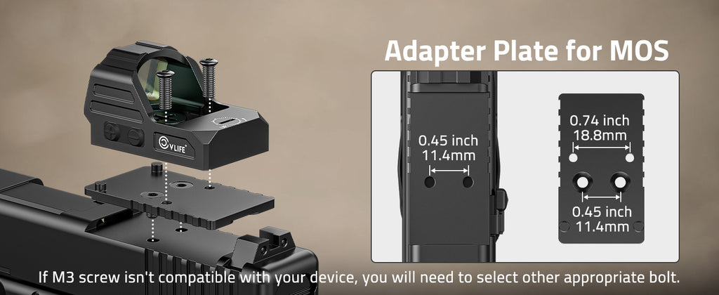 Red Dot Sight with Wide Compatibility for MOS