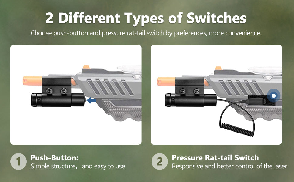 2 Different Types of Switches Laser Sight