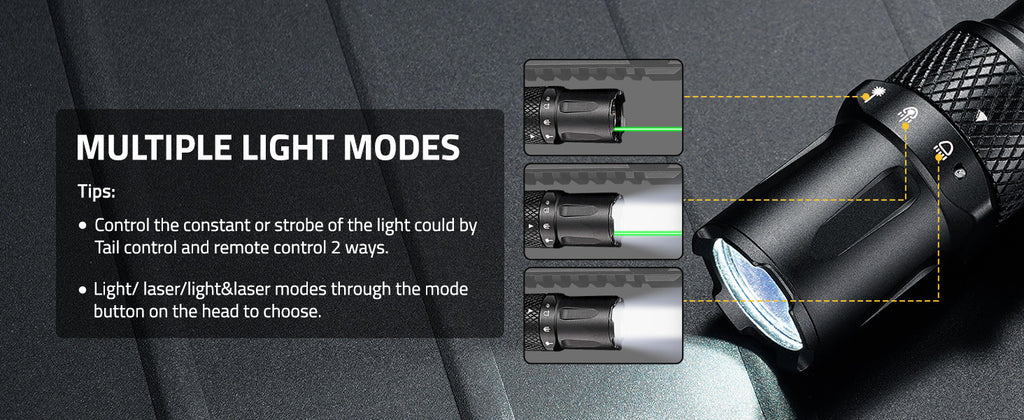 Tactical Laser Light Combo with Multiple Light Modes