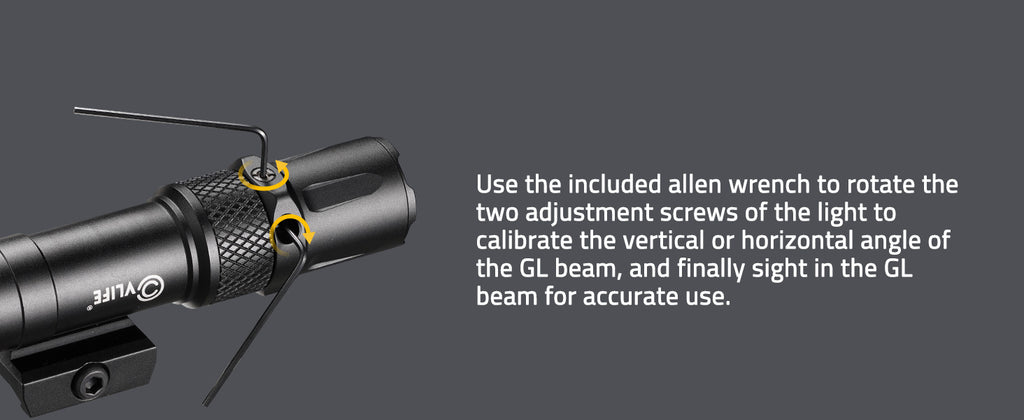 Tactical Flashlight with Green Laser Beam