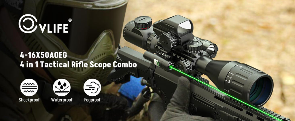 4 in 1 Tactical Rifle Scope Combo