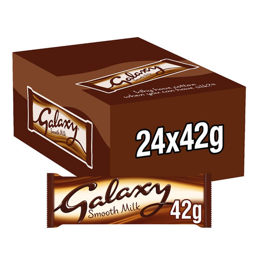 Galaxy Smooth Caramel & Milk Chocolate Snack Bar 48g Box of 12 - My Africa  Caribbean