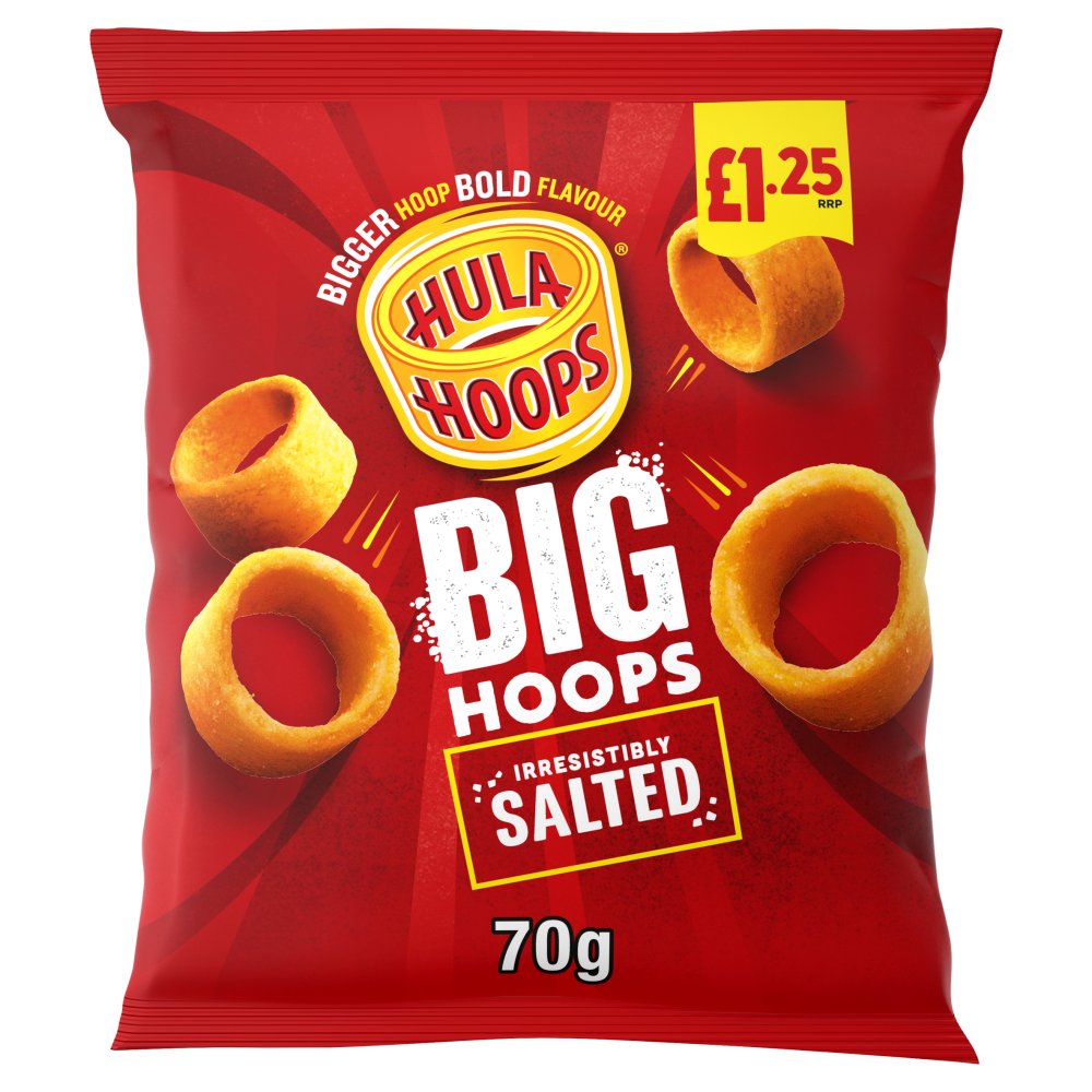 Hula Hoops Big Hoops Salted Crisps 70g (Box of 20) —