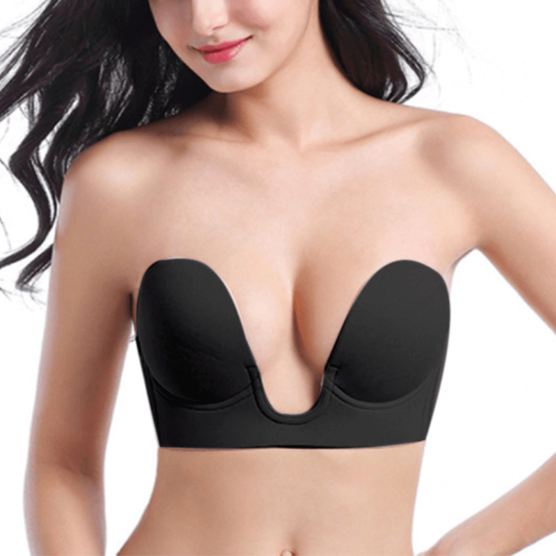 black adhesive bra