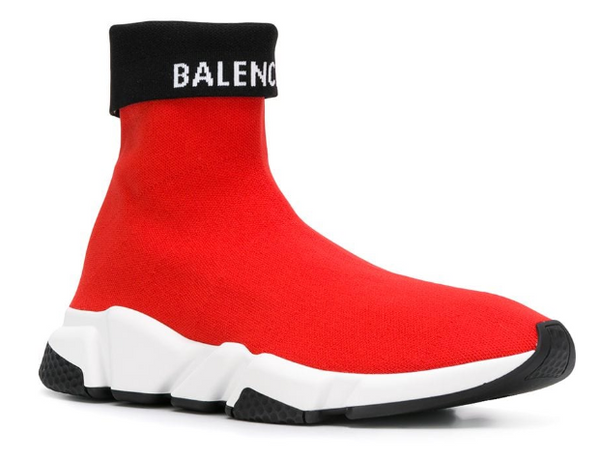 balenciaga speed trainer red and black