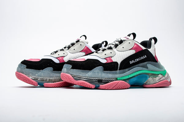 balenciaga triple s white black pink