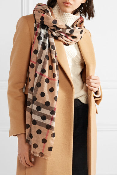 burberry polka dot scarf