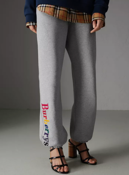 burberry sweatpants rainbow grey