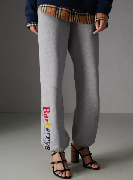 burberry rainbow logo sweatpants