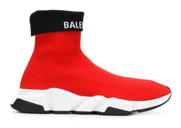 balenciaga speed trainer red black