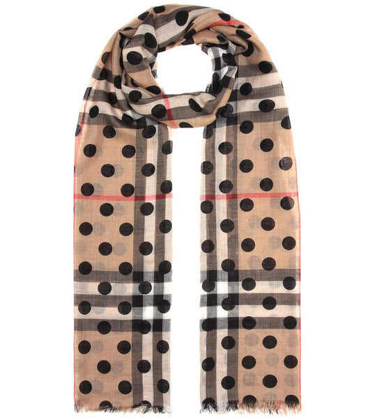 burberry polka dot scarf