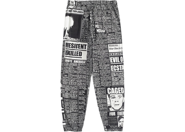 supreme newsprint skate pant