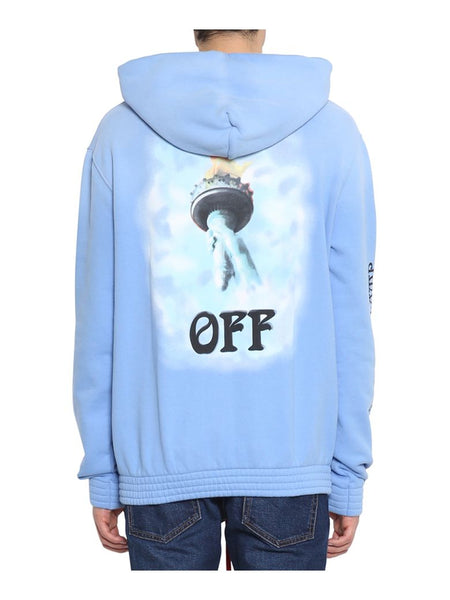 off white blue liberty hoodie