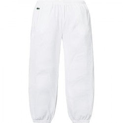 white lacoste track pants