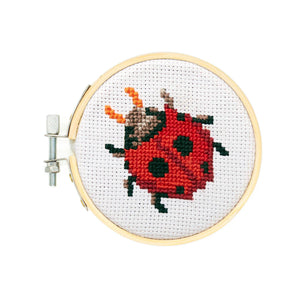 Ladybug Mini Cross Stitch Embroidery Kit - The Science Museum of Minnesota