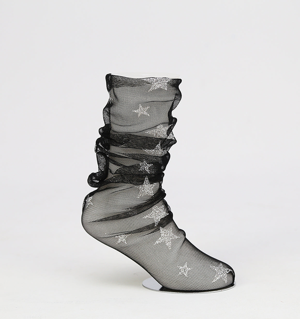 Silver Metallic Tulle Socks - Kaylakids