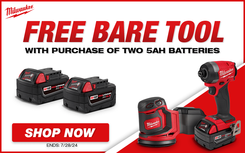 Free M18 Tool with 2 Pack of 5AH Batteries