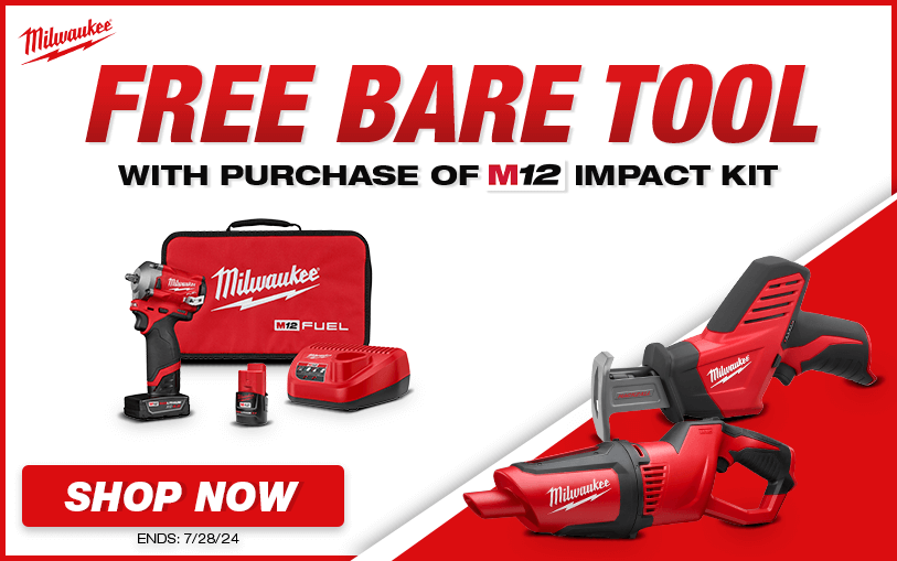 Free Bare Tool with M12 Impact Kits