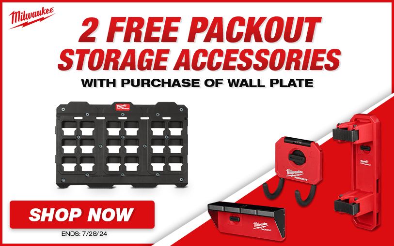 2 Free Packout Storage Accessories with Wall Plate