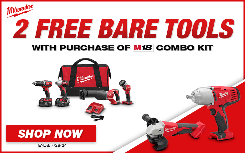 2 FREE Bare Tools when you buy a M18 Kit