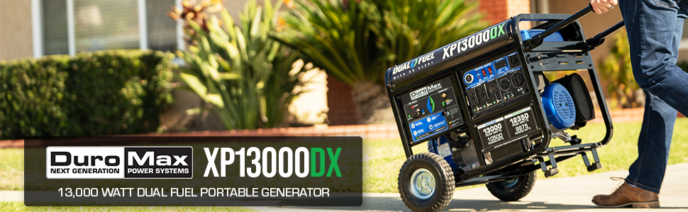 DuroMax XP13000DX 13,000 Watt Dual Fuel Gas Propane Portable Generator –  Generator Factory Outlet