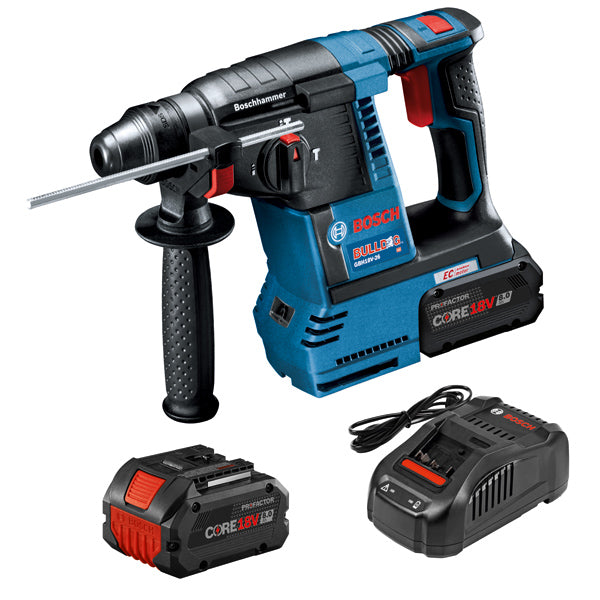  Bosch GBH18V-26K24A 18V SDS-plus Bulldog Cordless Compact Rotary Hammer Kit 