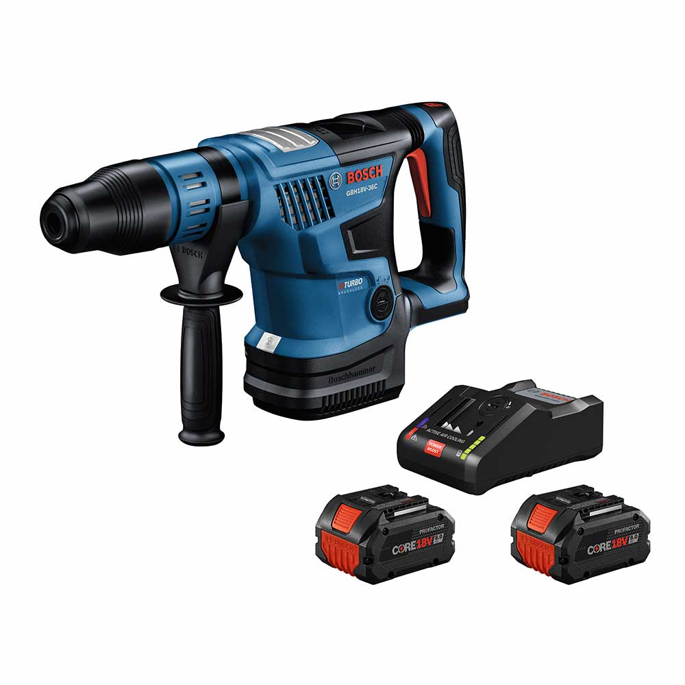  Bosch GBH18V-36CK24 18V PROFACTOR 1-9/16" SDS-Max Rotary Hammer w/ 8.0Ah Battery 